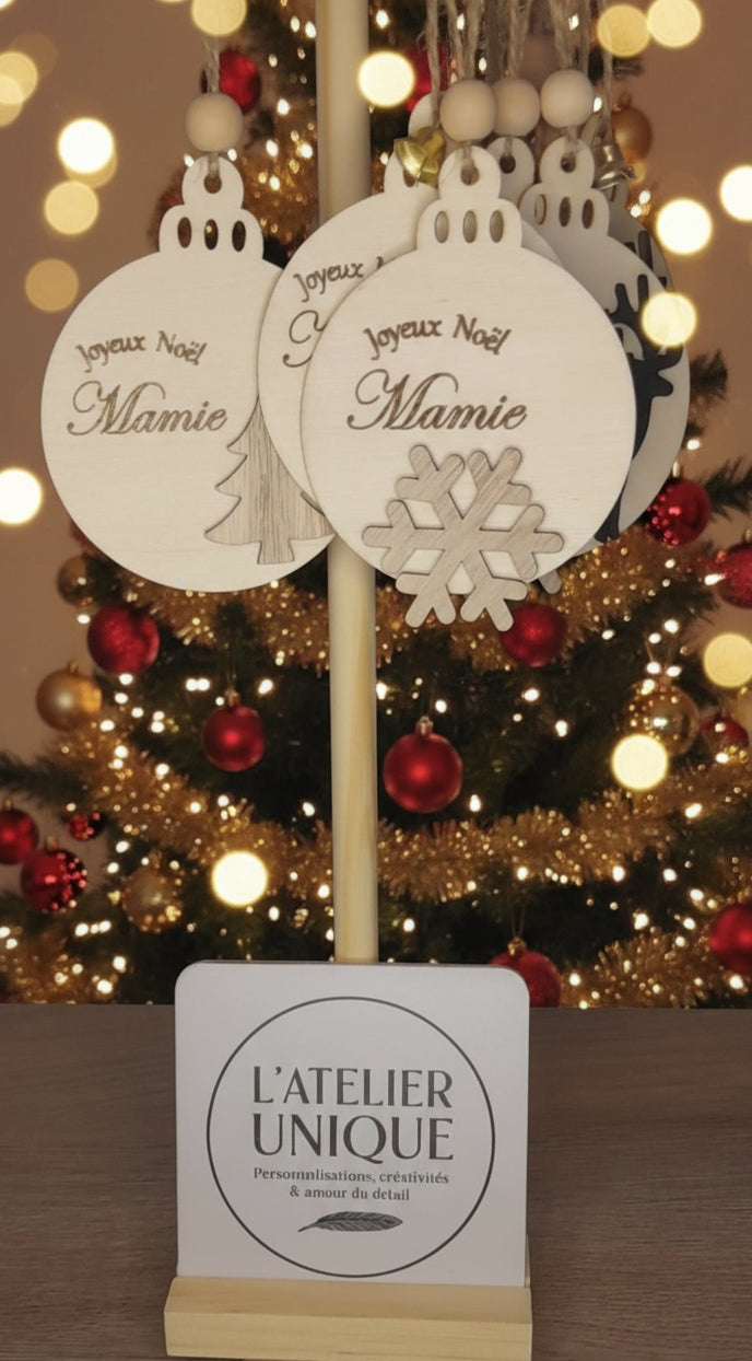 Boule de Noël en bois