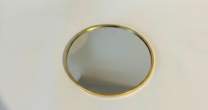 Miroir rond doré