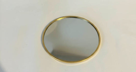 Miroir rond doré