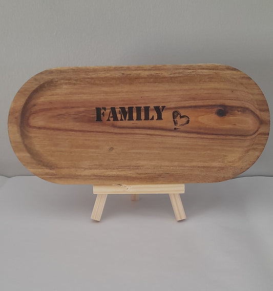 Vide-poche en bois personnalisé – “FAMILY”