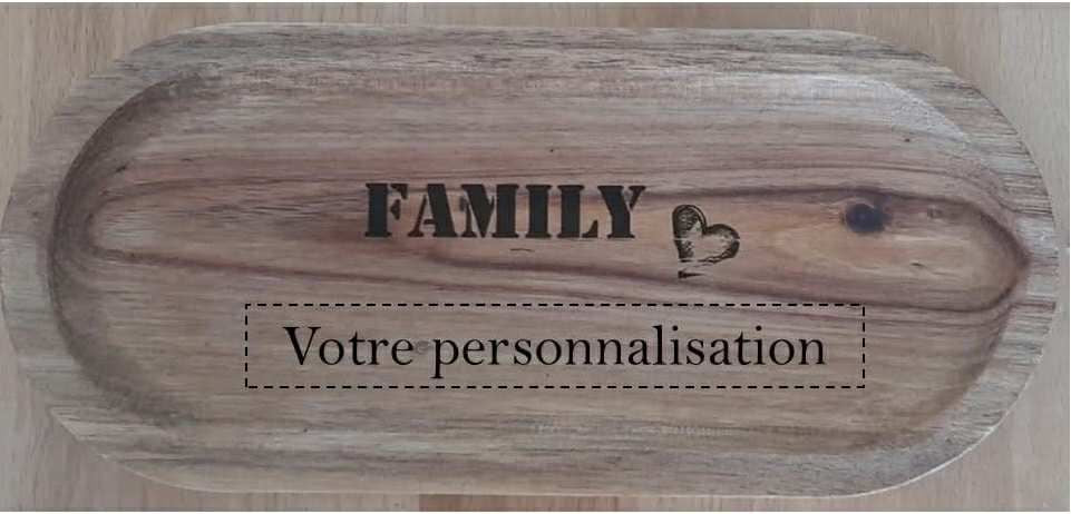 Vide-poche en bois personnalisé – “FAMILY”