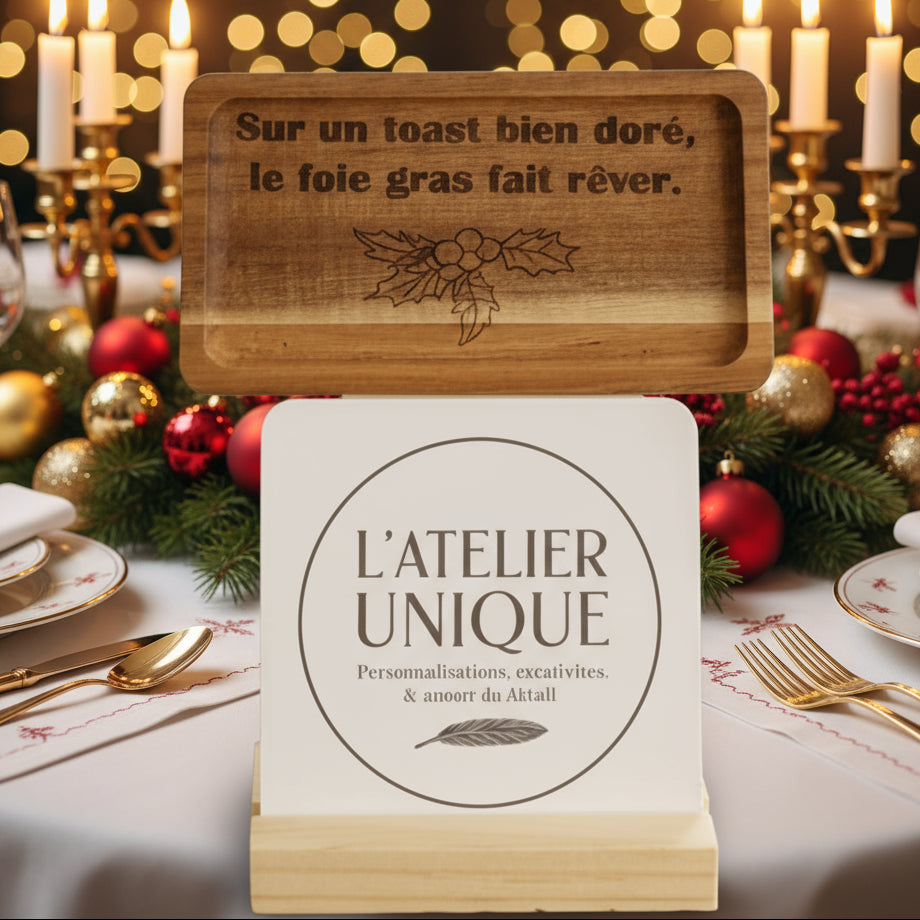 Planche en bois spéciale foie gras